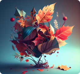 AI generated fantasy landscape with mountains and sunset